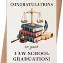 3 x Law School Graduation Card, 8×5.3 inches