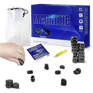 Magnetic Chess Game, Multiplayer Battle Magnet Board Games, 2025 Family Games for Adults, Valentines Day Gifts, Tabletop Magnetic Strategy Game, Portable Magnetic Chess Set with Storage Bag (2 Pack)