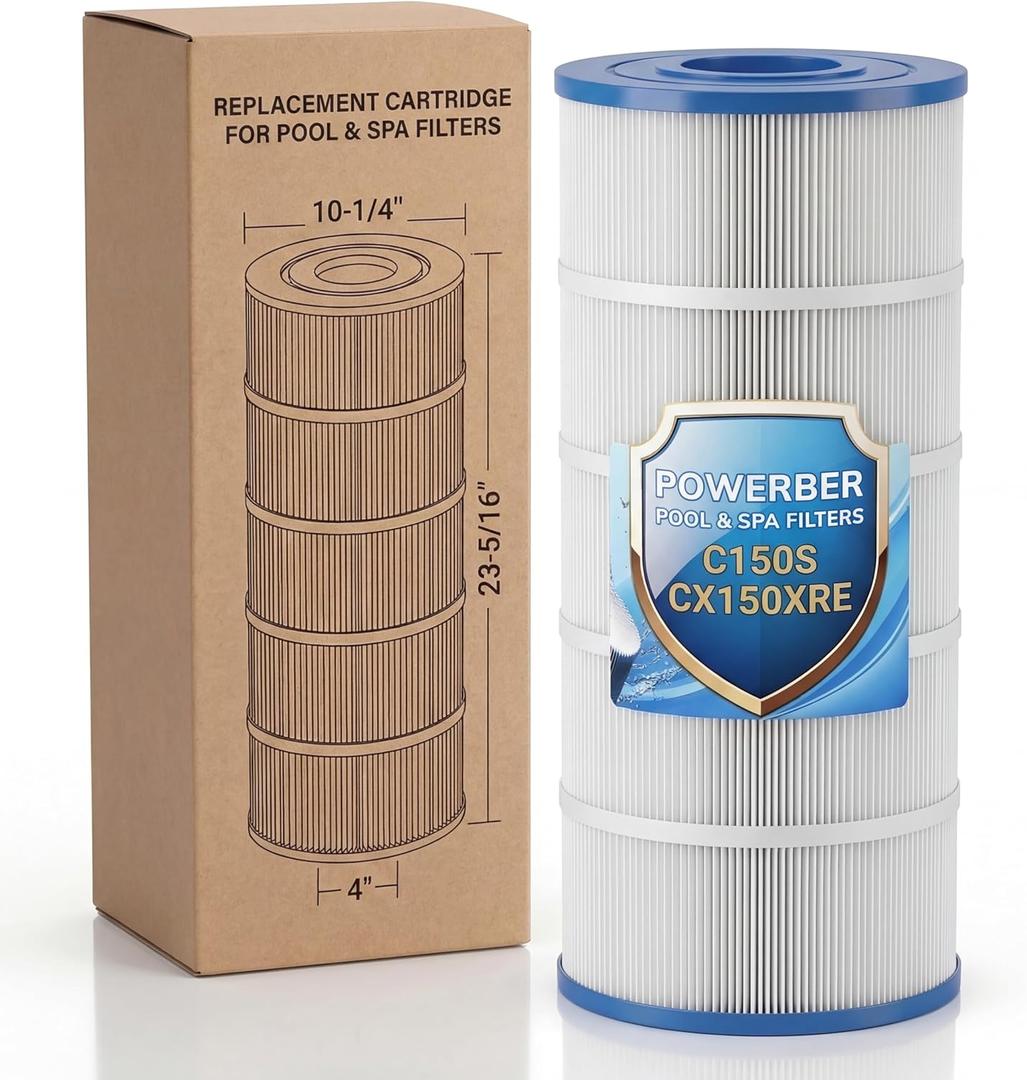 C150S Filter Cartridge - Compatible with Hayward CX150XRE Filter Cartridge, Hayward Swimclear Cartridge Filter C150S, CS150E, PA150S, C-9441, 150 Sq.ft. 1 Pack