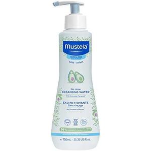 Mustela Baby Cleansing Water - No-Rinse Micellar Water - with Natural Avocado & Aloe Vera - for Baby's Face, Body & Diaper - 1 Pack - Various Sizes