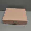 ATAIMEISEN Jewelry Organizer Box Travel Jewelry Box Storage Organizer Case Earring Ring Necklace Box Large Travel Jewelry Case/PINK