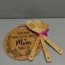 Christmas Gifts for Mom - Cute Engraved Bamboo Cutting Board Set, Perfect Mom Christmas Gifts from Daughter/Son, Mothers Day Birthday Christmas Gifts for Mom Mother, Home and Kitchen Decor