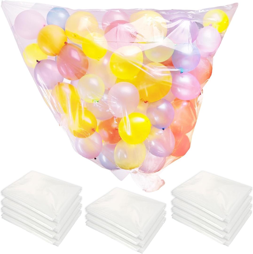 10 Pcs Large for Transport 98.4 x 59 Inches Clear Balloon Drop Plastic Giant Balloon Storage for Wedding Birthday Party Supplies