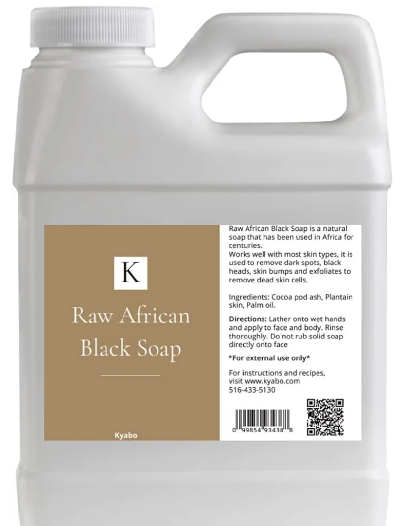 African Black Soap Liquid 32 oz. | 100% Pure Natural Raw Organic Soap from Ghana | Body Wash, Face Cleanser, Hair Shampoo & Conditioner