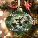 XUTAI Flying Hummingbird Flowers Christmas Ornaments Creative Glass Ornament Metal Christmas Tree Ornaments Christmases Holidays Hanging Ornaments Home Decoration