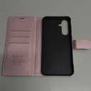 FLIPALM Wallet Case for Samsung Galaxy A36 5G, RFID Blocking Credit Card Holder, PU Leather Folio Flip Kickstand Protective Shockproof Cover for Galaxy A36 (Pink)