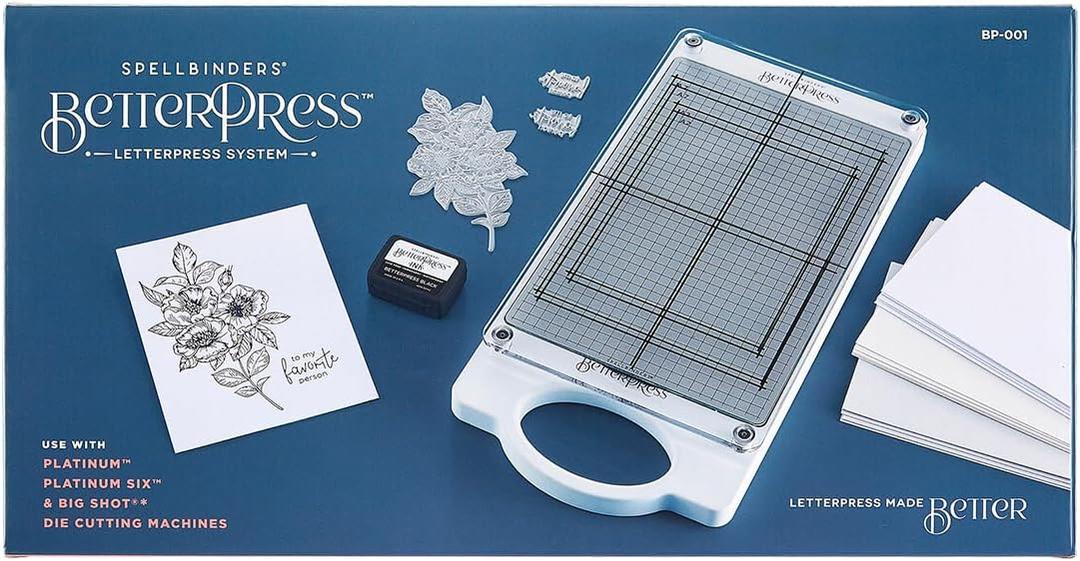 Spellbinders BetterPress Letterpress Machine/for Cardmaking and Paper Crafts/BP-001