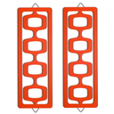 CroBlissful 2 Pcs Mid Century Modern Wall Art Wood Mid Century Elegance Decor Accents Abstract Wall Sculpture Geometric Panels for Interior Panel Art for Home Living Room (Orange)