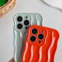 Caseative for iPhone 13 Pro Case,Water Ripple Pattern Curly Wave Frame Soft Compatible with iPhone Case (Khaki,iPhone 13 Pro)