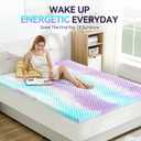 SINWEEK 3 Inch Egg Crate Memory Foam Mattress Topper Twin XL, Twin Extra Long Mattress Pads for College Dorm Room, Pressure Relieve CertiPUR-US Certified,39x80 Inches, Colorful