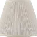 Aspen Creative 33055, Hardback Empire Transitional Spider Lamp Shade, Mushroom Pleated Pleated White, 7" Top x 13" Bottom x 10" Slant
