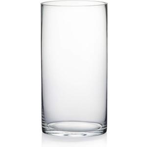 WGV Cylinder Glass Vase, Width 6", Height 12", Clear Container Terrarium for Wedding Centerpiece, Party Event, Home Decor, 1 Piece