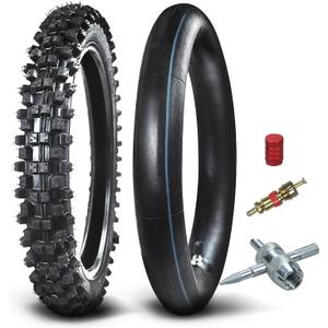 Front 60/100-14 2.50-14 Tire and Inner Tube for 110cc 125cc CRF70 CRF110 XR70 KLX110 TTR90 PW80 RM60 RM65 TaoTao DB14 SSR Apollo Coolster Dirt Pit Bike Motorcycle Off Road Motocross Heavy Duty