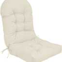 Adirondack Chair Cushion, Rocking Chair Cushion, Non-Slip High Back Patio Chairs Cushions with Ties, Waterproof Thickened Chair Pad for Indoor and Outdoor, 45x20x5 inch, Beige, 1-Pack