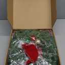 Thiccywoov 2 Pcs 14 Inch Christmas Norfolk Pine Wreaths with Balls Mini Artificial Wreaths with Ornaments and Ribbon Xmas Realistic Hanging Pendant for Front Door Fireplace Porch Wall Window Outdoor