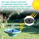 Solar Fountain Ceramic Hanging Bird Bath,Bird Bath for Outside,Outdoor Fountain Bird Bath,Garden and Home Decor