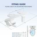 INUS Dual Nozzle Bidet Attachment for Existing Toilets Seat,Slim Non-Electric Bidet Toilet Seat Attachment with Easy-to-Hold Design Control-White Color