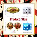 2 x 9 Pcs Casino Balloons，Dice Casino Theme Party Decorations ，Poker Themed Photography Props Balloons for Birthday, Texas Poker Parties Decor Game Night Las Vegas Themed Party Supplies