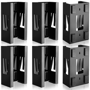 Lounsweer 6 Pcs Magnetic Glove Dispenser Holds Boxes of Towels Paper Tissue Glove Box Holder Wall Mount Kitchen Fridge Tool(Black)