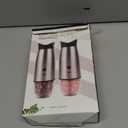 Gravity Electric Salt and Pepper Grinder Set, USB Rechargeable, No Battery Needed, Adjustable Coarseness, Automatic Mill Grinder with Warm LED Light, One Hand Operated for Kitchen, Restaurant, Outdoor