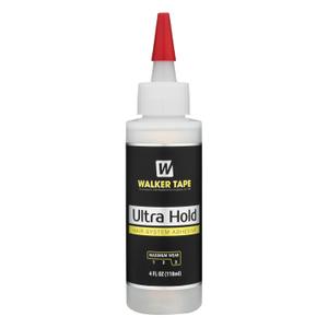 Walker Tape Ultra Hold Adhesive 4 Fl Oz Squeeze Bottle, Waterproof Clear-Drying Wig Glue for Lace Systems and Human Hair Extensions, Strong Long Lasting Maximum Wear Liquid Adhesive for Bonding