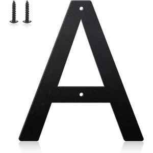 6 Inch House Numbers and Metal Letters for Outdoor Signs, House Numbers for Outside, Aluminum Address Letters and Numbers for Door, Mailbox, Garden, Perfect for Home or Office (Letter A)