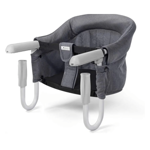 Foho Hook On Chair, Clip on Table High Load Design Fold Flat Storage Attachable High Chair with Storage Bag, Safe Fast Table Chair for Babies and Toddlers (Grey)