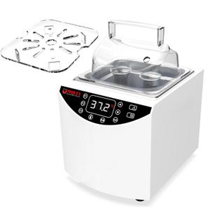 FOUR E'S SCIENTIFIC 2L Digital Lab Water Bath, up to 99°C with Clear Lid