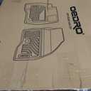 OEDRO Floor Mats Fit for 2007-2013 Chevy Silverado/GMC Sierra 1500 & 2007-2014 Silverado/Sierra 2500 HD/3500 HD Crew Cab (Without Storage Box), TPE All-Weather Floor Liners, 1st and 2nd Row Mat, Black
