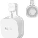 Wall Mount Holder for eero 7 Home WiFi System - Space Saving Wall Bracket with Cable Management, Vertical/Horizontal Plug Option, White (1 Pack)