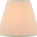 Aspen Creative 33055, Hardback Empire Transitional Spider Lamp Shade, Mushroom Pleated Pleated White, 7" Top x 13" Bottom x 10" Slant