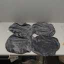 SINOSSO 4 Pcs Bar Stool Covers, Super Soft Velvet Dia.15.5"-18" Round Stretchy Washable Dustproof Slipcover for Upholstered Furniture (L, Dark Grey,4 Counts)