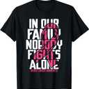 Breast Cancer Support Pink Breast Cancer Awareness T-Shirt (Medium, Black)