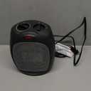 Amazon Basics Ceramic Space Heater, Portable Indoor Heating Solution, With Overheat and Tip-Over Protection, Thermostat, Non-Oscillating, 1500W, 7.52"D x 6.34"W x 9.45"H, Black