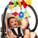 Baby Crib Hanging Rattles Toys - Infant Baby Worm Crib Bed Around Rattle Bell Cartoon Insect Spiral Hanging Toy with Ringing Bell for Infants Bed Stroller Car Seat Bar for Babies Boys and Girls (Multi-colored)