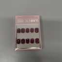 Glamnetic Press On Nails - Extra Short Fake Nails | Glossy Dark Maroon Press On Nails, Salon Quality Kit with Glue | Berry Baby - 30 Nail Set in 12 Sizes