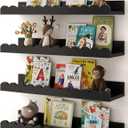 Shario Nursery Shelves (Black, 16.5 Inches)