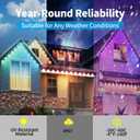 Vanesa 500ft Permanent Outdoor Lights for House, IP67 Waterproof with App & Remote Control, Courtyard Party Light Strips Flexible Outdoor DIY Tape Lights for Deck Garden, All Saints' Day Decoration