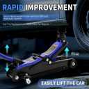 Floor Jacks,2.5 Ton (5500 lbs) Low Profile Hydraulic Floor Jack, Steel Racing Car Jack, Lift Jack Range 3.35"-15.68", for Car, Truck, SUV, Vehicle Repair & Tire Change (Blue)