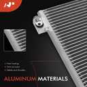 A-Premium Air Conditioning A/C Condenser Compatible with 2003-2007 Honda Accord 2.4L 3.0L, Replace# 80110SDRA01