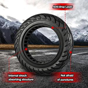 10x2.125 Inch Scooter Solid Tire for Gotrax G4/XR/V2 Ninebot F25/F65 Electric Scooter Front or Rear Replacement Tire (1 Pack Black)