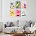 Lofenghome Paint by Number for Adults, Cocktail Paint by Numbers Kit, DIY Canvas Painting with Brush Clean Cups, Ideal for Gifts, Christmas Stocking Stuffer