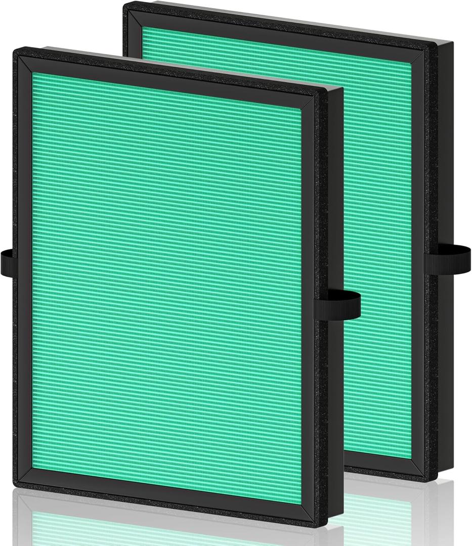 MK04 Air Filter Replacement for Aroeve MK04 MG04JH Air Purifier, 4-in-1 H13 True HEPA High-Efficiency Activated Carbon Filter, Standard Version (2 Pack) (Green - Pet Dander Version)