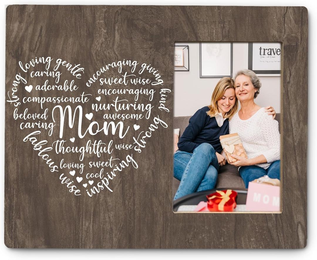 Mom Picture Frames 4x6 - Mothers Day Picture Frames, Mothers Day Gifts for Mom, Mother Mom Gifts from Daughter Son, Mother's Day Gift Ideas, Unique Gifts for Mothers Day, Mom Letters Photo Frame