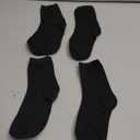 Duufin 12 Pairs Kids Crew Socks Boys Girls Socks Black Mid Cut Kids Socks Athletic Socks Youth Mid Cushion Crew Socks for Kids, 10-15 Years