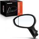 A-Premium Driver Side Power Door Mirror - Compatible with Fiat 500 2012-2018 - Heated Manual Folding Black w/Blind Spot Detection Outside Rear View Mirror - Replace# 68087589AC-PFM