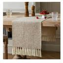 ZeeMart Beige Table Runners 90 Inches Long, Burlap Linen Style Rustic Farmhouse Table Runner, Long Boho Dining Table Runner, 13x90 Inches, Oatmeal Beige