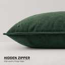 Kevin Textile 14x36 Inch Long Lumbar Cover 1 Pack Soft Boucle Textured Decorative Waterproof Rectangle Cushion Elegant Pillows for Couch Sofa Chair Bed Home Decor Indoor Outdoor Dark Green