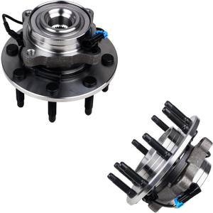 KUSATEC 515098 2Pack Front Wheel Bearing and Hub Assembly Fit for Chevy Silverado Suburban 2500 3500 2007-2013, for GMC Sierra Yukon XL 2500 3500 2007-2013, Hummer H2 2008 2009, 8 Lug Bolts w/ABS