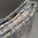 2x4 Washable Entry Area Rugs Doormat: Non Slip Rubber Backing Vintage Carpet - Low Pile for Kitchen Bathroom Door Mat Indoor Entrance - Stain Resistant for Household - Pet-Friendly (Blue) (Blue/Cream White/Light Ivory)